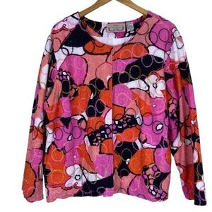 Life Style Boho Artsy Embroidered Blazer Jacket Colorful Hand-Painted Sz 1X